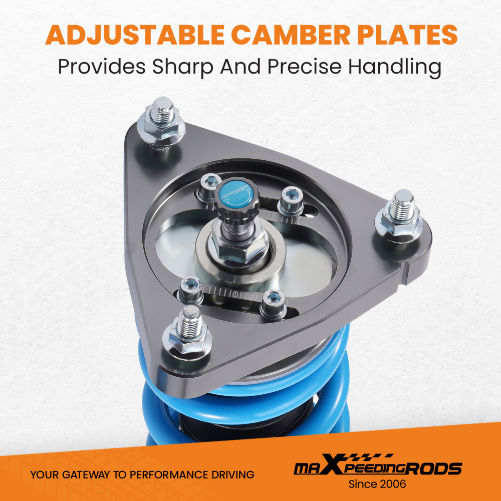 Compatible For Ford Mustang 2015-2023 24 Ways Damper Adjustable Coilovers Shock Springs Kit Lowering Kit