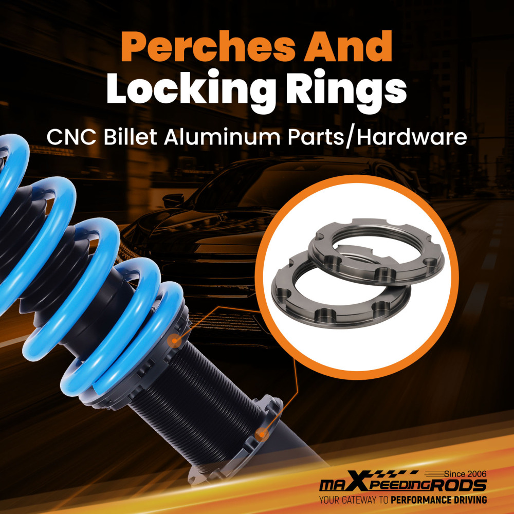 24 Ways Damping Adjustable Perfermance Coilover Compatible For Ford Mustang 4th Gen. 1994-2004  Lowering Kit