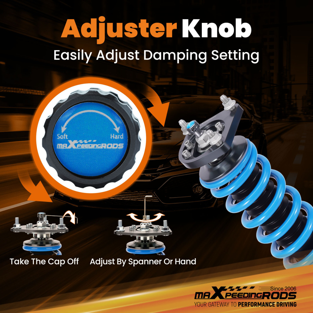 24 Ways Damping Adjustable Perfermance Coilover Compatible For Ford Mustang 4th Gen. 1994-2004  Lowering Kit