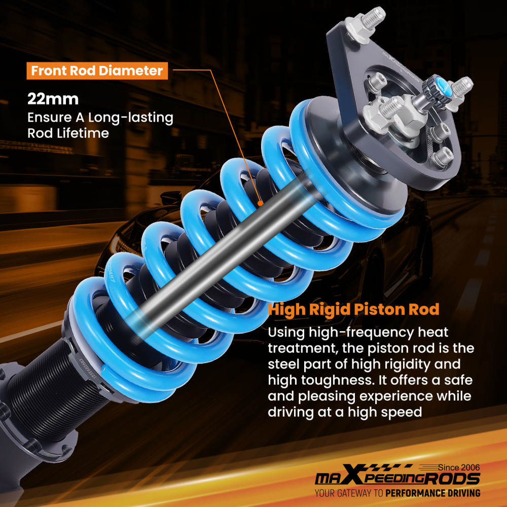 24 Ways Damping Adjustable Perfermance Coilover Compatible For Ford Mustang 4th Gen. 1994-2004  Lowering Kit