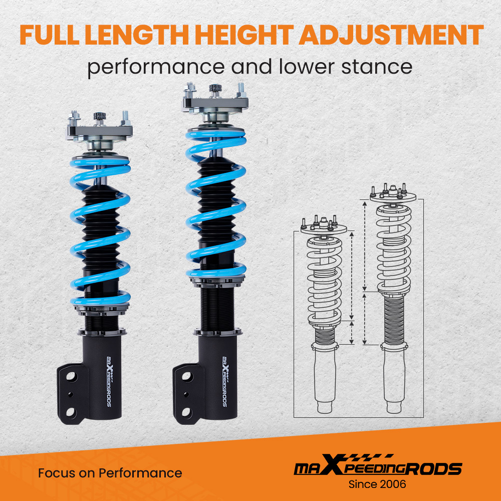 Amortiguadores Suspensión roscada compatible para Ford Mustang Coupé Convertible SN95