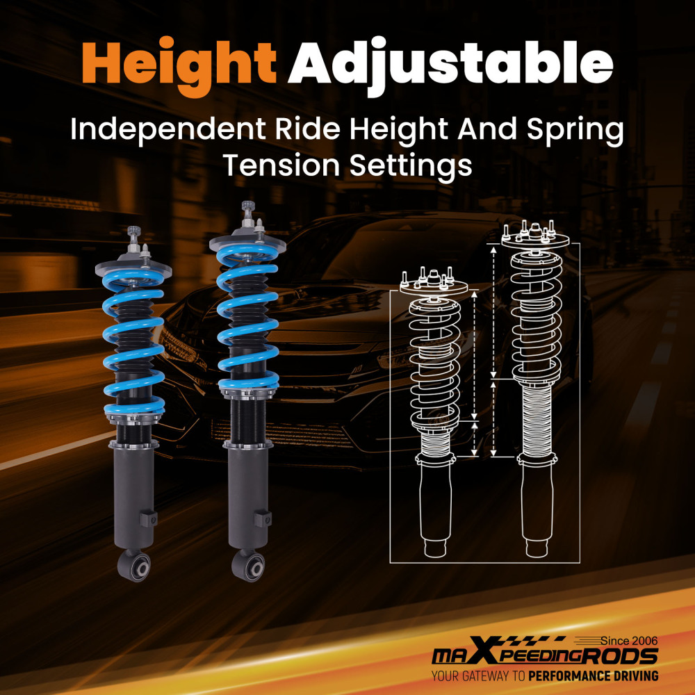 Amortisseurs Combinés Filetés compatible pour Mazda MX-5 NA NB 1989 a 2005 1.6 1.8 Coilovers