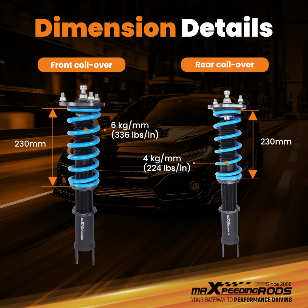 24 Level Damper Coilovers Struts Springs Kit compatible for MAZDA MX-5 MIATA (ND) 2016-2024