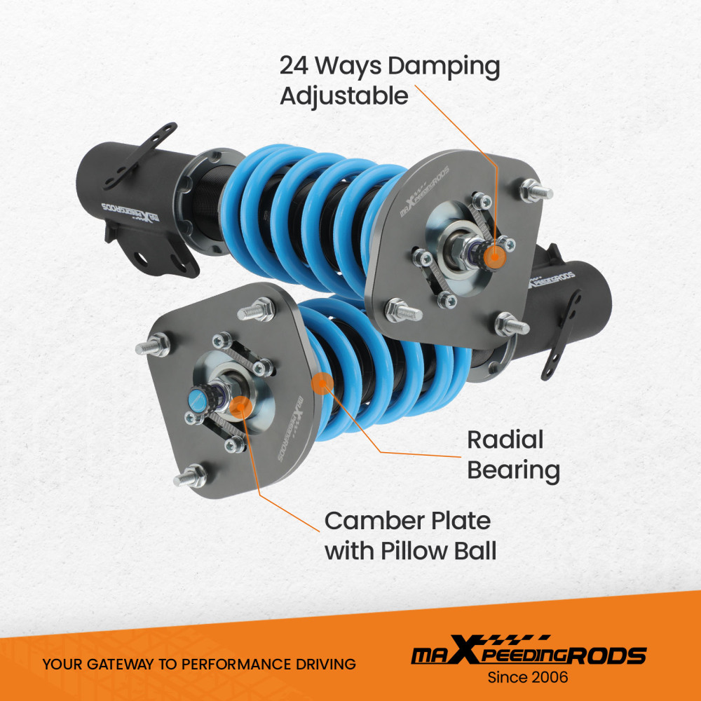 MaXpeedingrods T6 COILOVER 24 WAY DAMPER KIT compatible for DODGE NEON/Compatible for SRT-4 00-05