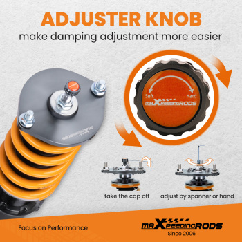 MaXpeedingrods 24 Ways Damper Coilovers compatible for Nissan 300ZX Z32 VG30DE 3.0L V6 RWD Lowering Kit