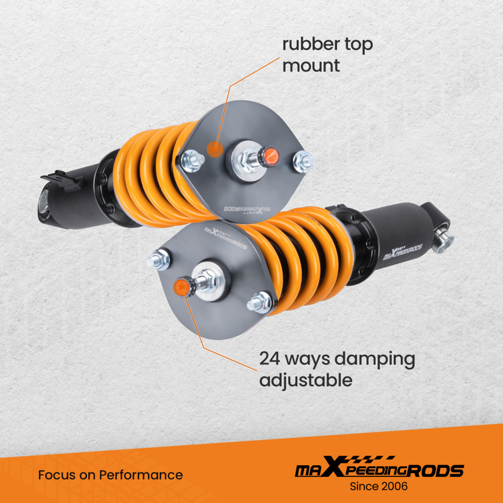 MaXpeedingrods 24 Ways Damper Coilovers compatible for Nissan 300ZX Z32 VG30DE 3.0L V6 RWD Lowering Kit