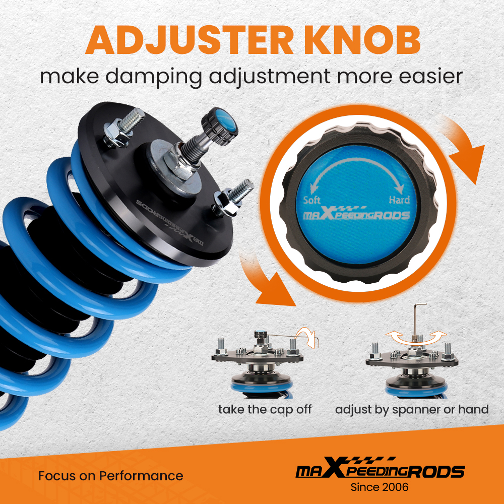 MaXpeedingrods Coilovers Kits compatible for Nissan 90-96 300ZX Z32 Skyline 24 Damper Adj. lowering kit
