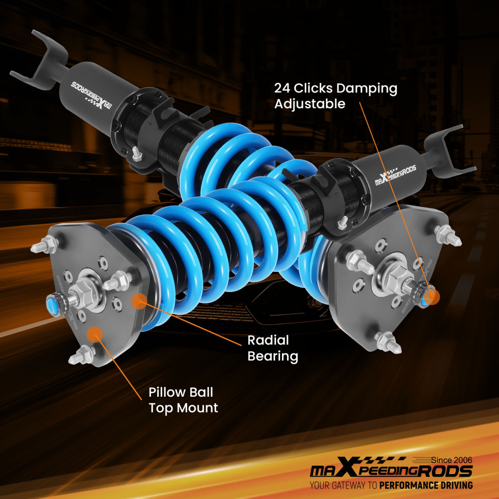 24 Damping Levels Coilovers compatible for Nissan 350Z Coupe Z33 03-08 compatible for Infiniti G35 Sedan Lowering Kit