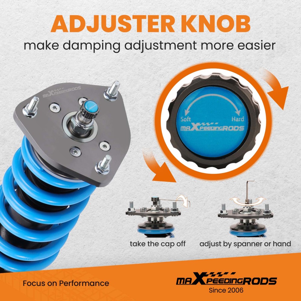 MAXPEEDINGRODS 24 WAY ADJUSTABLE COILOVERS FORNISSAN 350Z Z33 03-08 lowering kit