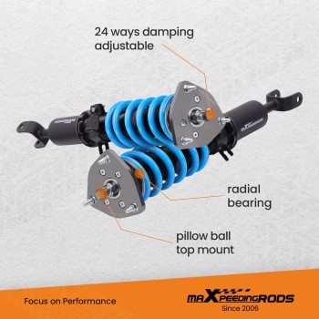 Assetto Regolabile Ammortizzatori A Ghiera compatibile per Nissan 350Z Z33 compatibile per Infiniti G35