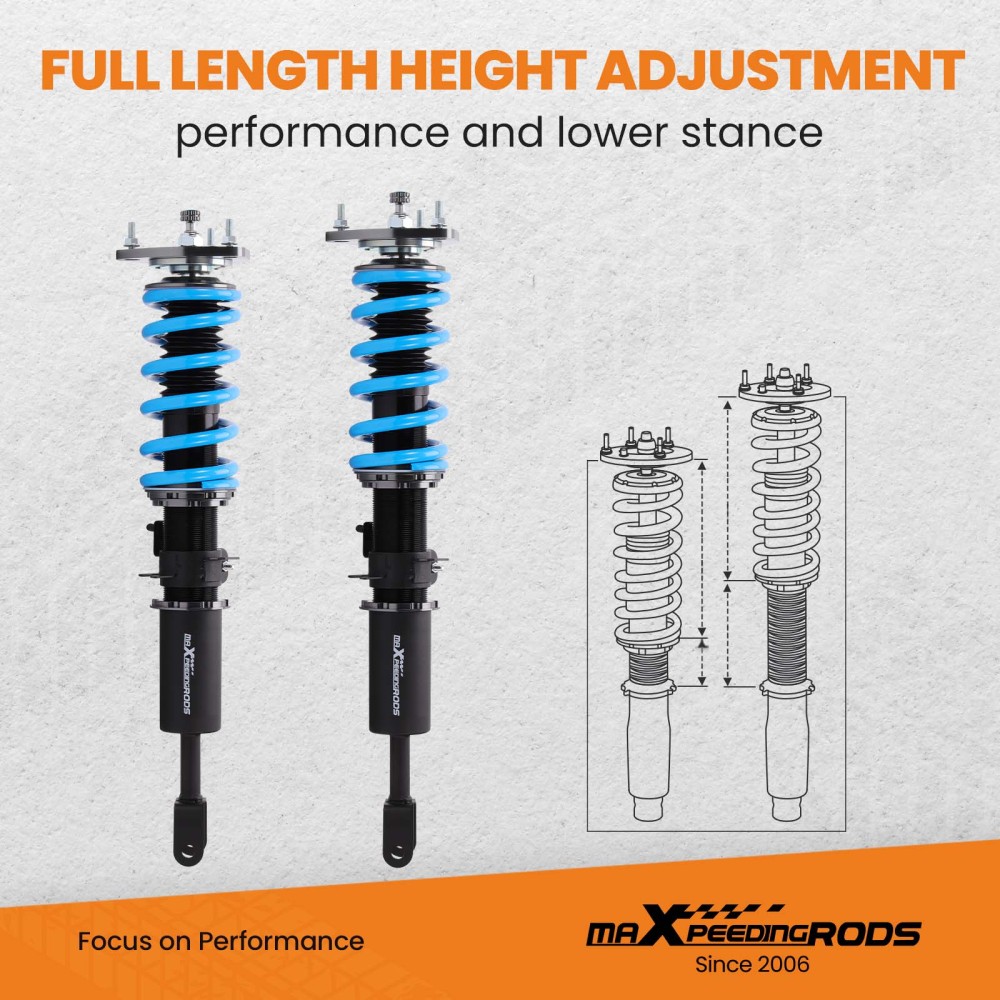 MAXPEEDINGRODS 24 WAY ADJUSTABLE COILOVERS FORNISSAN 350Z Z33 03-08 lowering kit