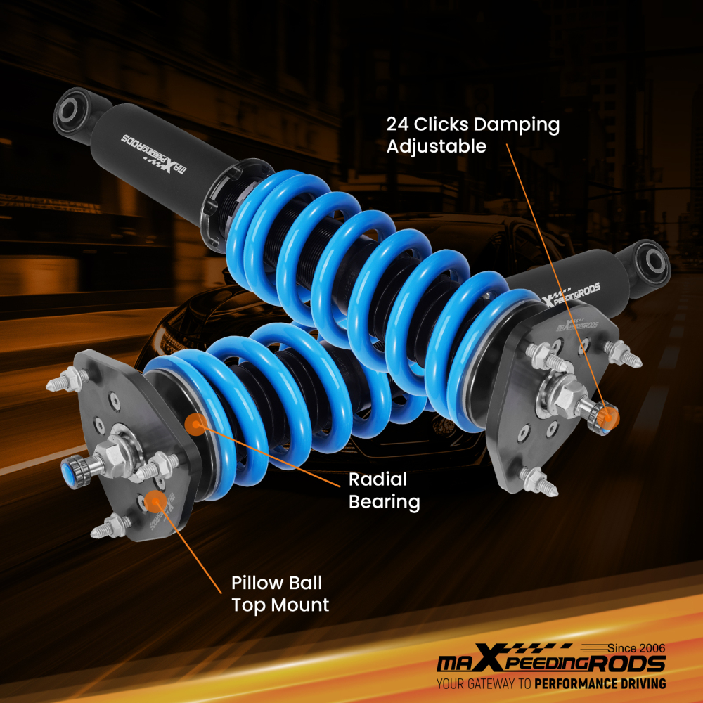 Coilover Suspension Kit compatible for Nissan 370Z Z34 2009-2016 Shock Absorber Coil Spring