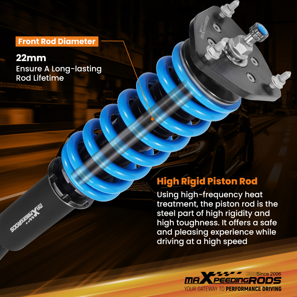 Coilover Suspension Kit compatible for Nissan 370Z Z34 2009-2016 Shock Absorber Coil Spring