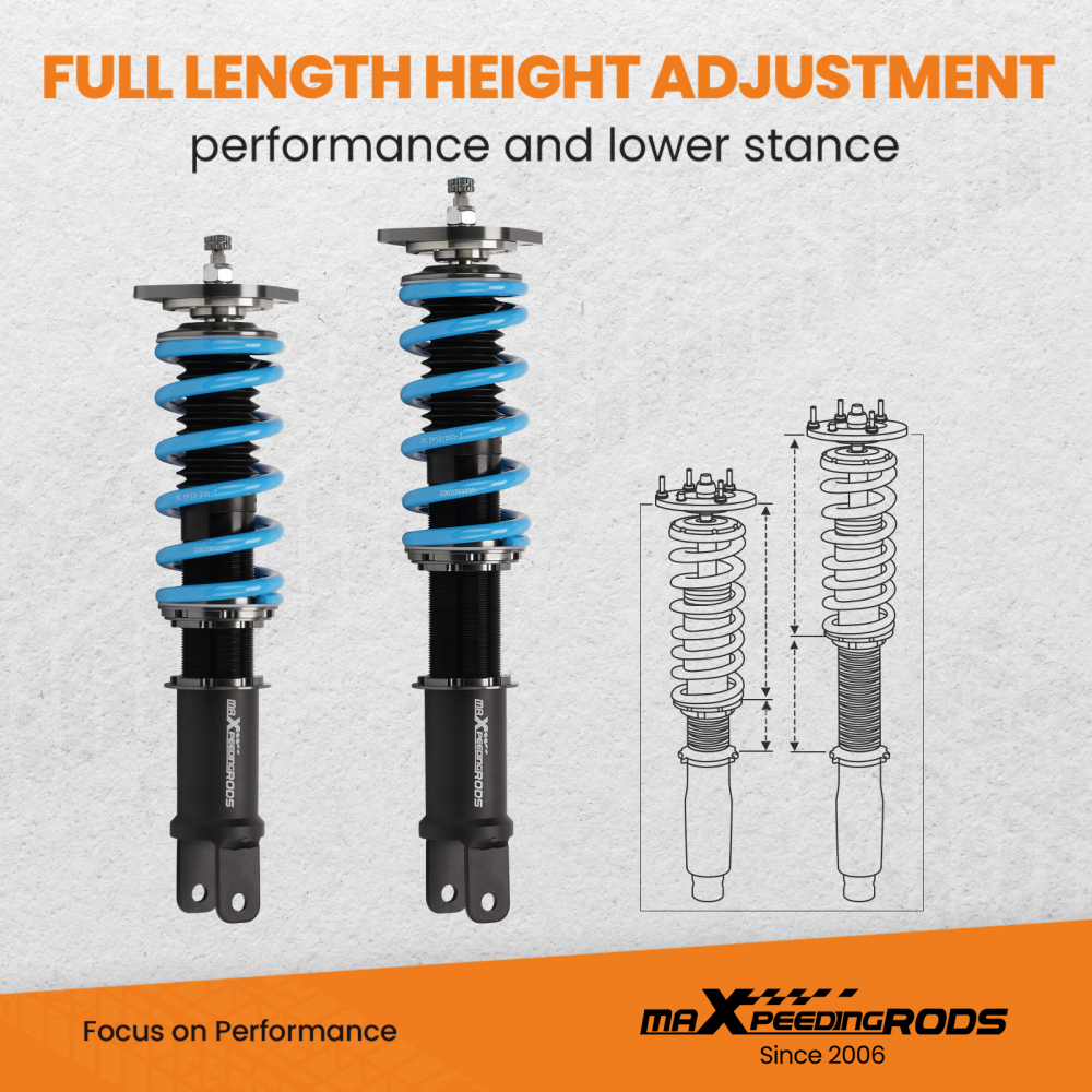 MaXpeedingrods COT6 Coilover Suspension Kit compatible for INFINITI G37 COUPE 2008-2013 V36 lowering kit
