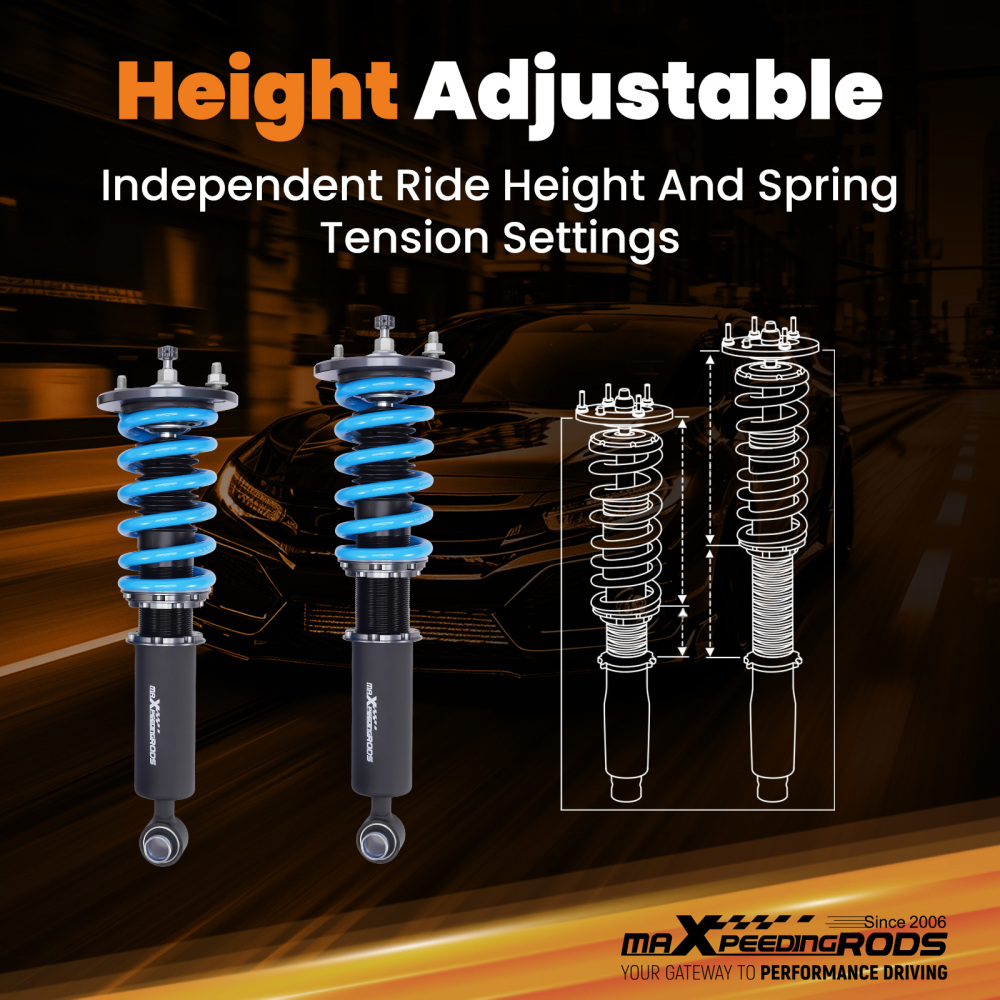 Maxpeedingrods COT6 Street Coilovers Lowering Kits compatible for Nissan Skyline GTST R33