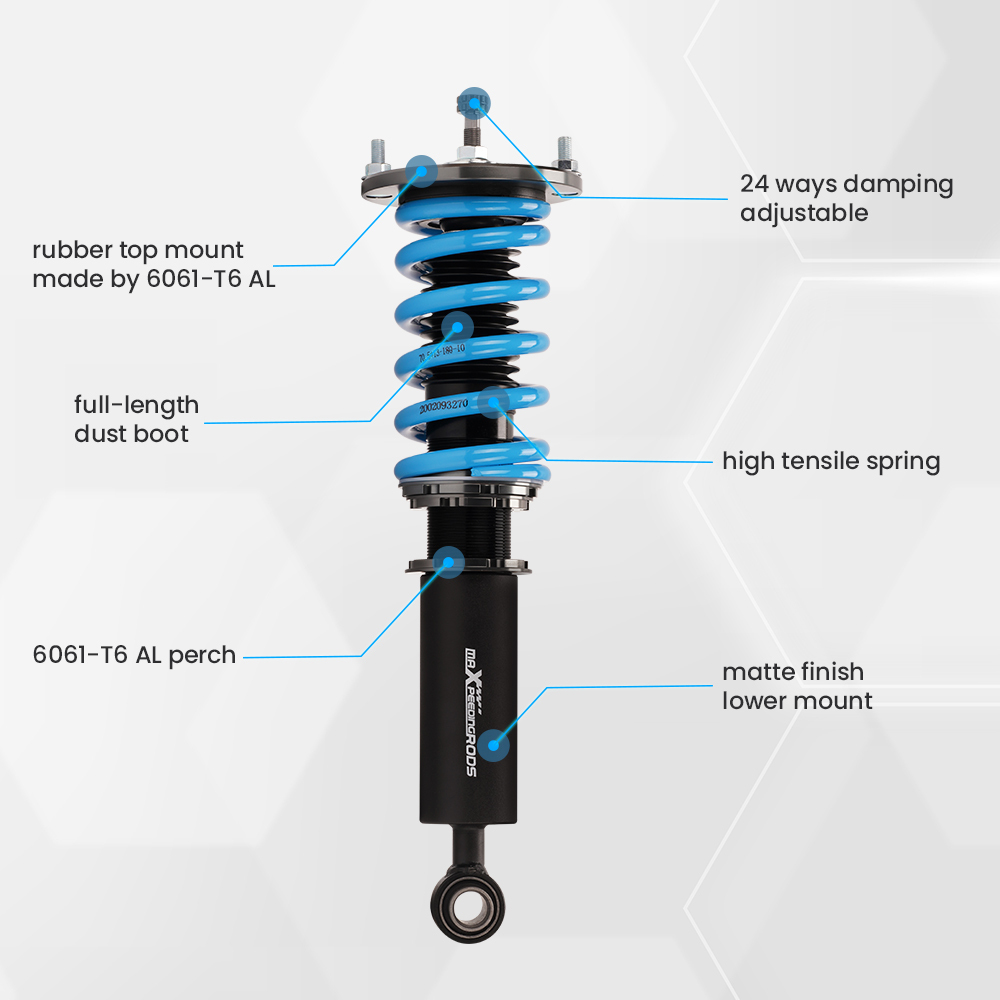 24-Way Adj. Coilovers compatible for Nissan Skyline GTS GTS-T R33 RB25DET 2.5L 6cyl 93-98