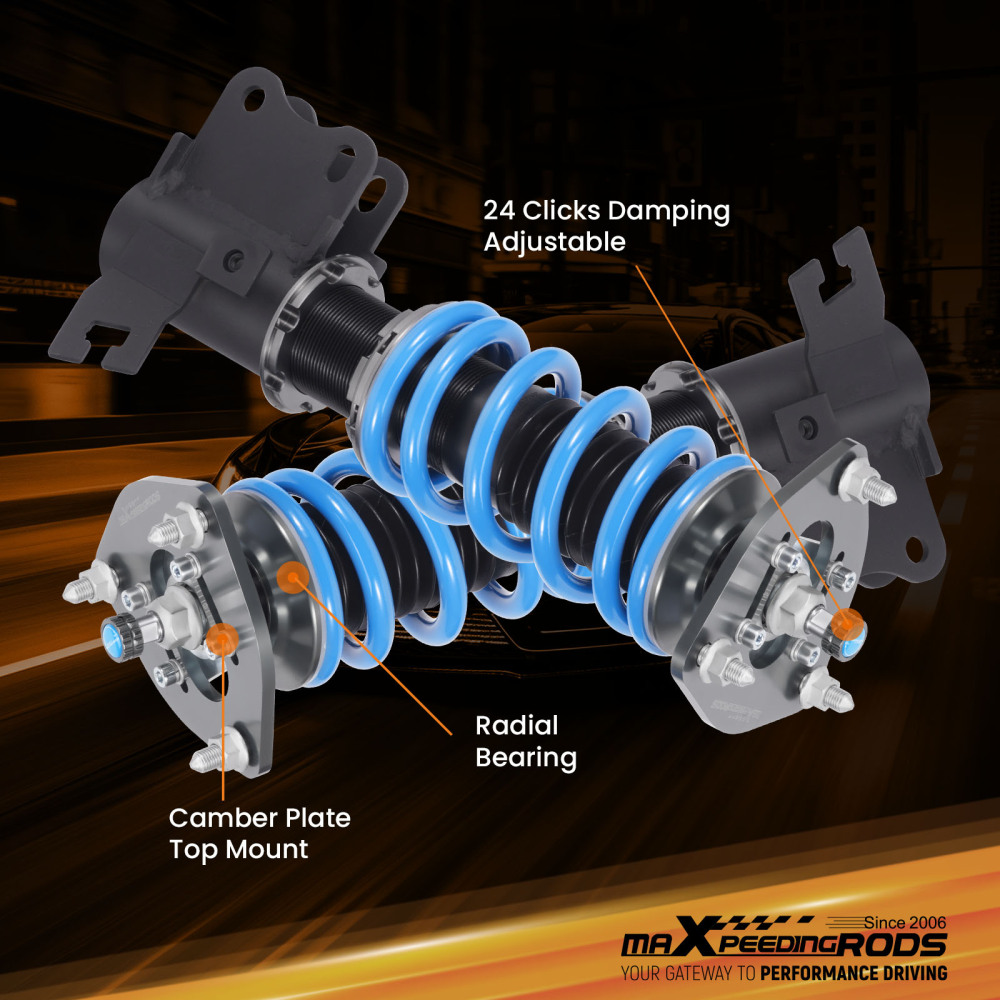 24-level Adjustable Damper Coilover compatible for NISSAN S13 Silvia 180SX 200SX 89-94
