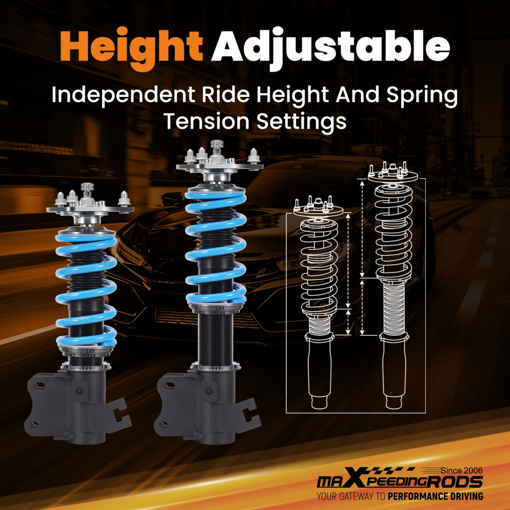 24-level Adjustable Damper Coilover compatible for NISSAN S13 Silvia 180SX 200SX 89-94
