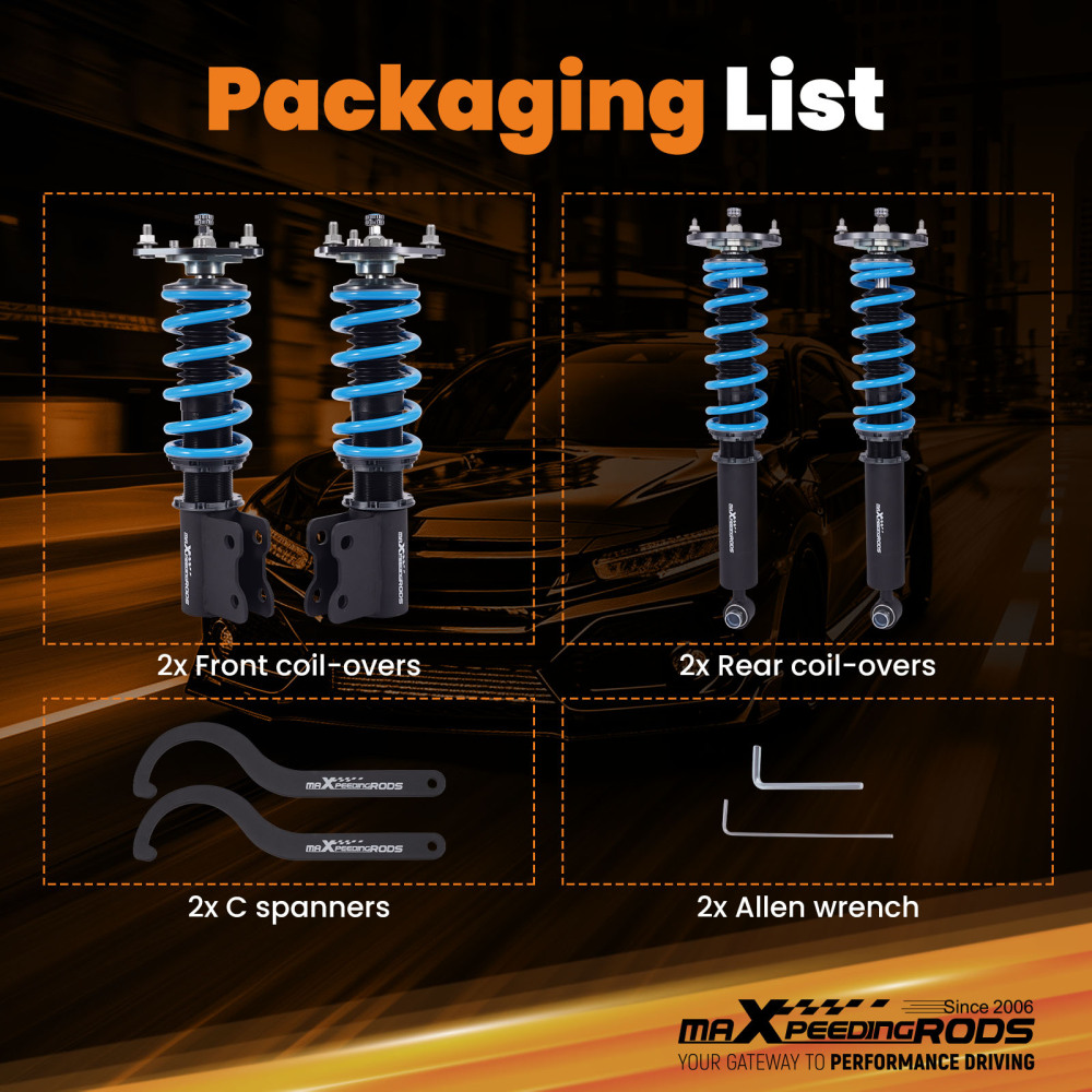 Kit abbassamento sospensioni per NissanS14 200SX 1994-1998 Ammortizzatore Coilovers Lowering Kit