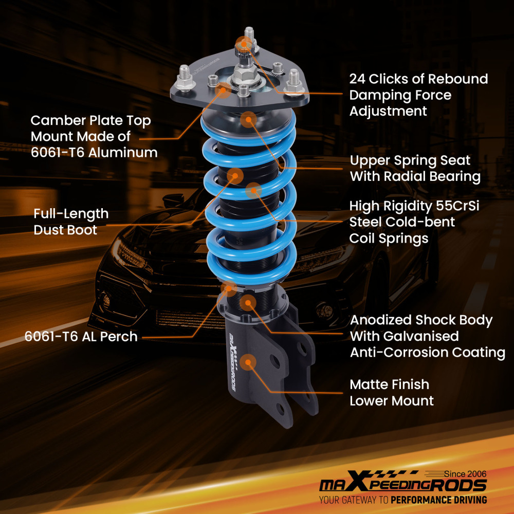 Kit abbassamento sospensioni per NissanS14 200SX 1994-1998 Ammortizzatore Coilovers Lowering Kit