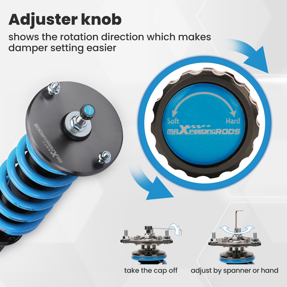 Coilover Kit compatible for Nissan S14 Silvia 200SX 1994-1998 24 Way Adjustable Damper Lowering Kit