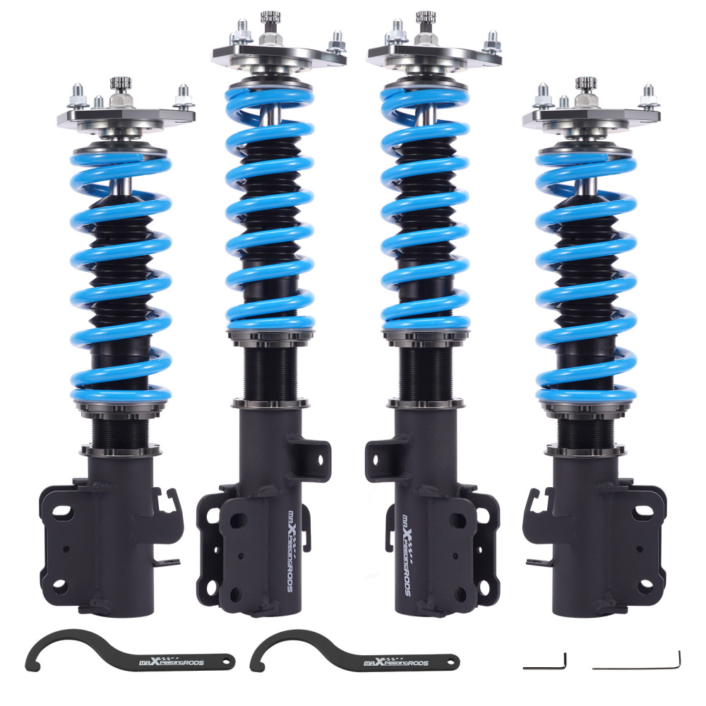 24 Ways Dampening Adjustable Coilovers Kit compatible for Nissan X-Trail T30 2001-2007 Lowering Kit