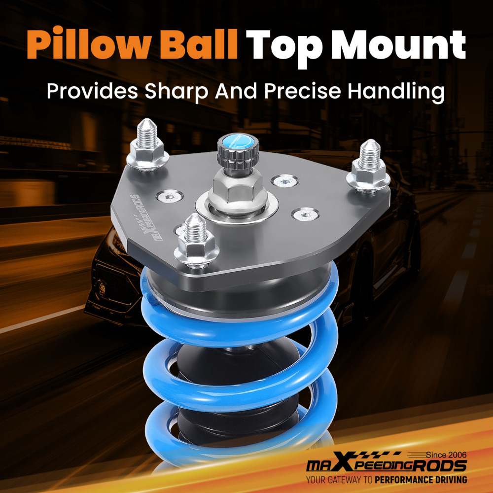 24 Ways Dampening Adjustable Coilovers Kit compatible for Nissan X-Trail T30 2001-2007 Lowering Kit