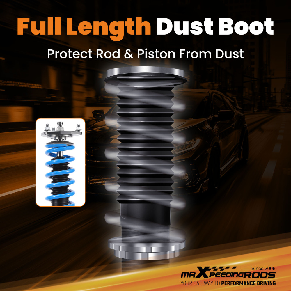 24 Ways Dampening Adjustable Coilovers Kit compatible for Nissan X-Trail T30 2001-2007 Lowering Kit