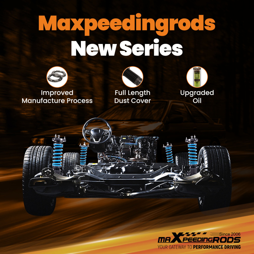 MaXpeedingrods 24 Way Adjustable Coilover Lower Kit compatible for Nissan Sentra B13 91-94