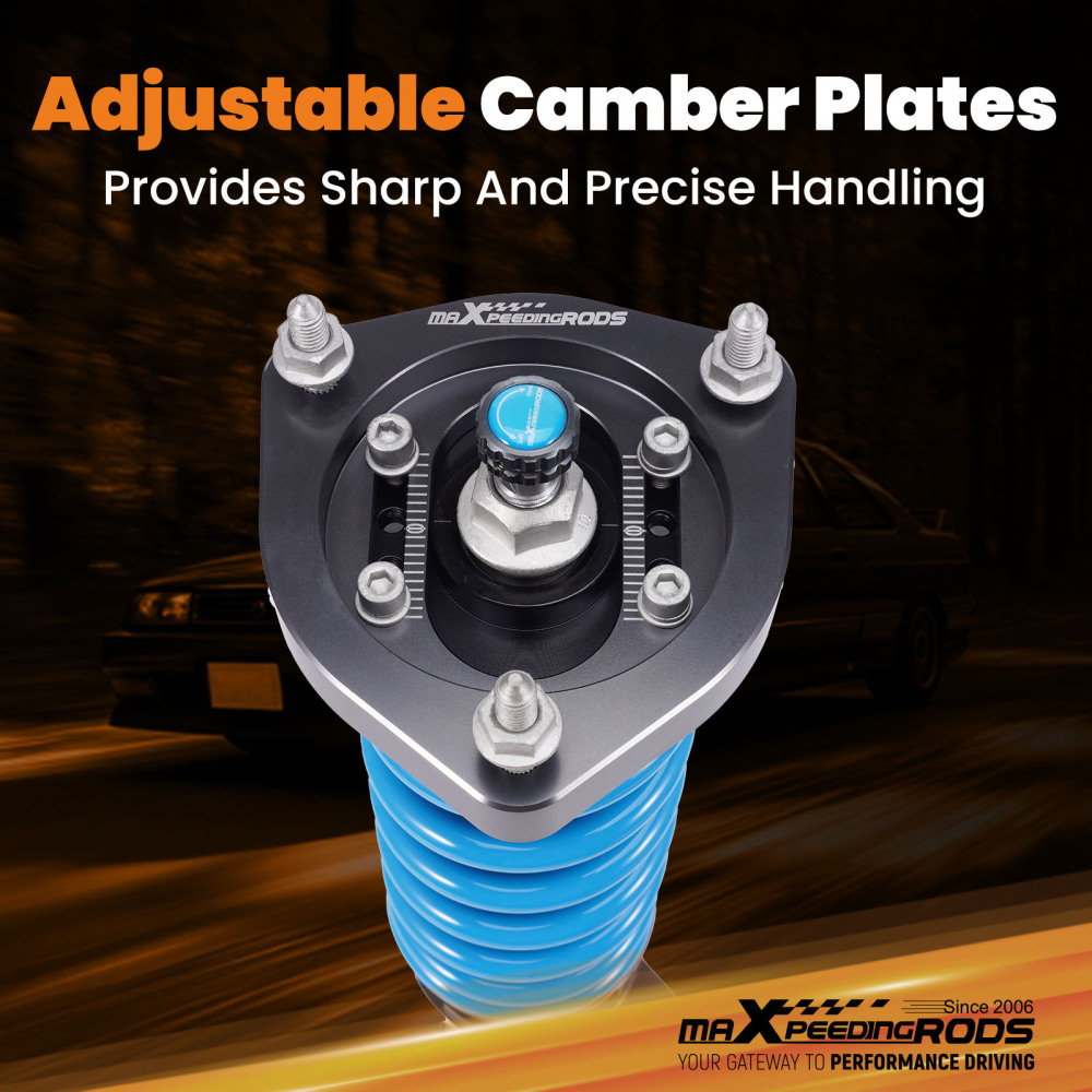 MaXpeedingrods 24 Way Adjustable Coilover Lower Kit compatible for Nissan Sentra B13 91-94