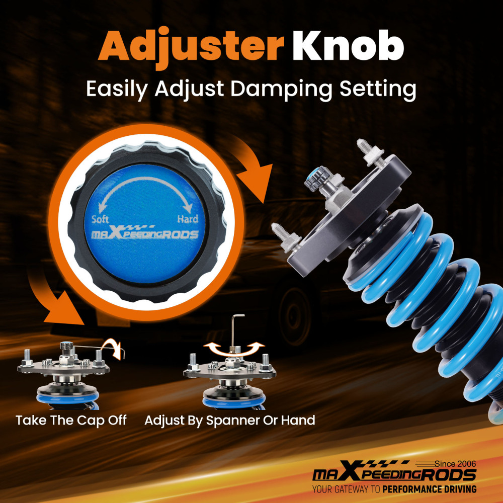 MaXpeedingrods 24 Way Adjustable Coilover Lower Kit compatible for Nissan Sentra B13 91-94