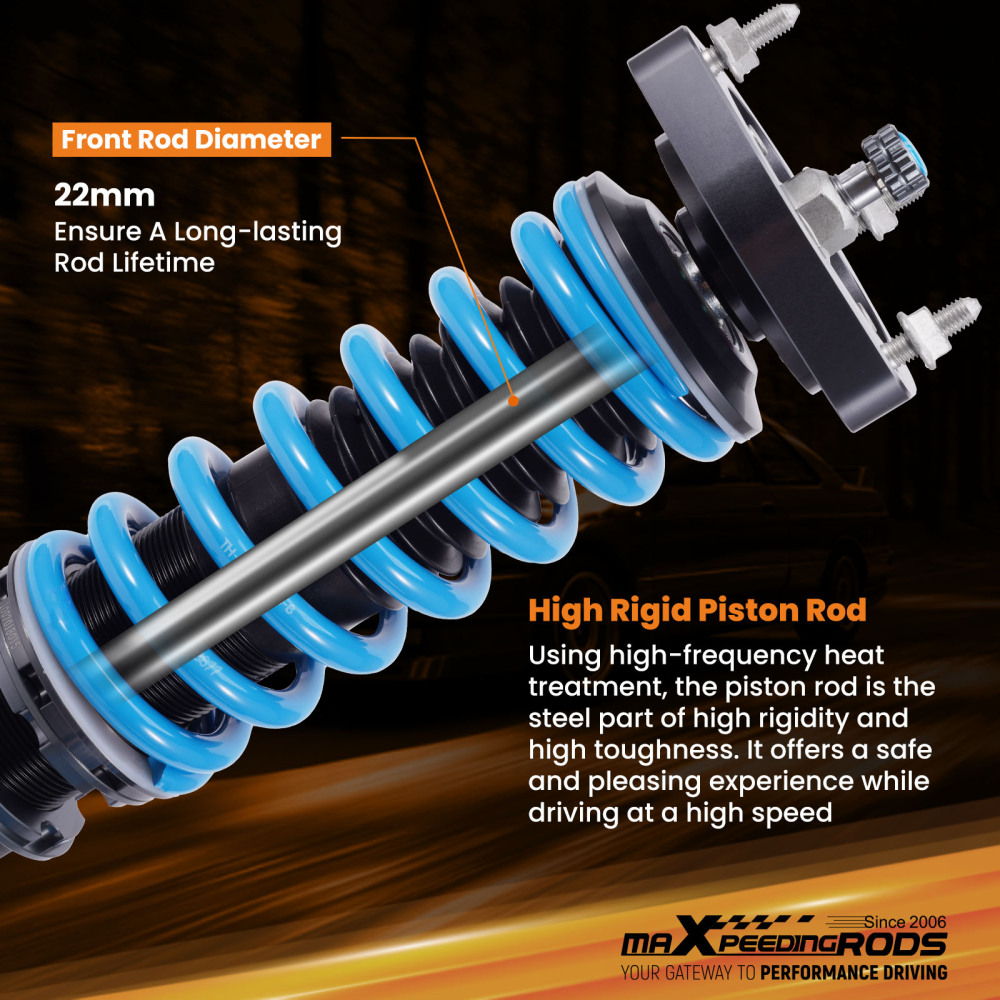 MaXpeedingrods 24 Way Adjustable Coilover Lower Kit compatible for Nissan Sentra B13 91-94
