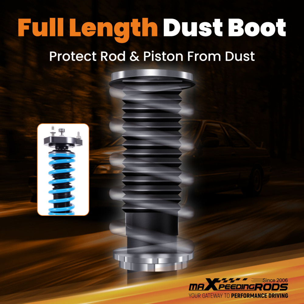 MaXpeedingrods 24 Way Adjustable Coilover Lower Kit compatible for Nissan Sentra B13 91-94