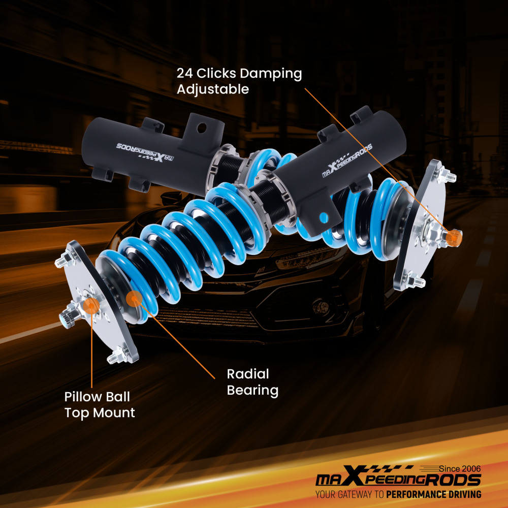 Compatible for Kia Optima 2011-2015 MaXpeedingrods T6 Coilover 24 Level Damper Lowering Kit
