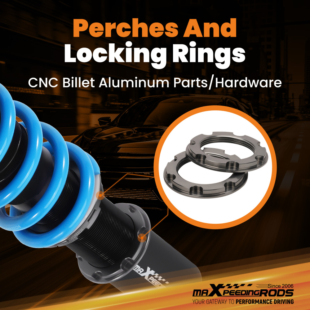 Compatible for Porsche Cayenne 02-10 MaXpeedingrods Coilovers Lowering Kit w/ 24-way Damper