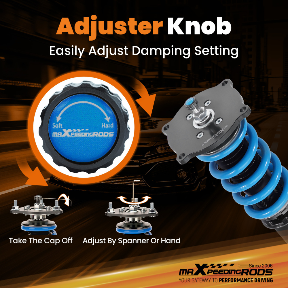 Compatible for Porsche Cayenne 02-10 MaXpeedingrods Coilovers Lowering Kit w/ 24-way Damper