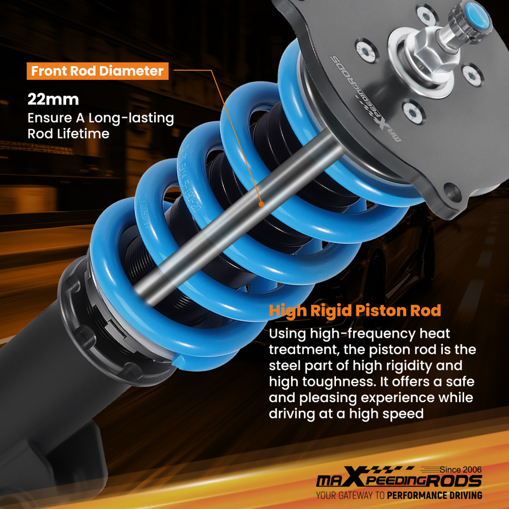 Compatible for Porsche Cayenne 02-10 MaXpeedingrods Coilovers Lowering Kit w/ 24-way Damper