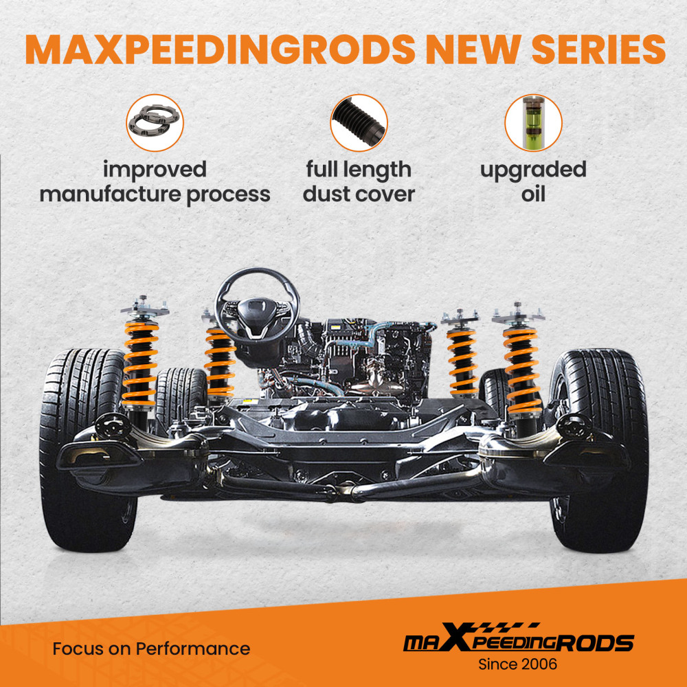  Compatible for Mazda speed Protege 1999-2003 MaXpeedingrods COT6 Coilovers Shocks Springs Lowering Kit