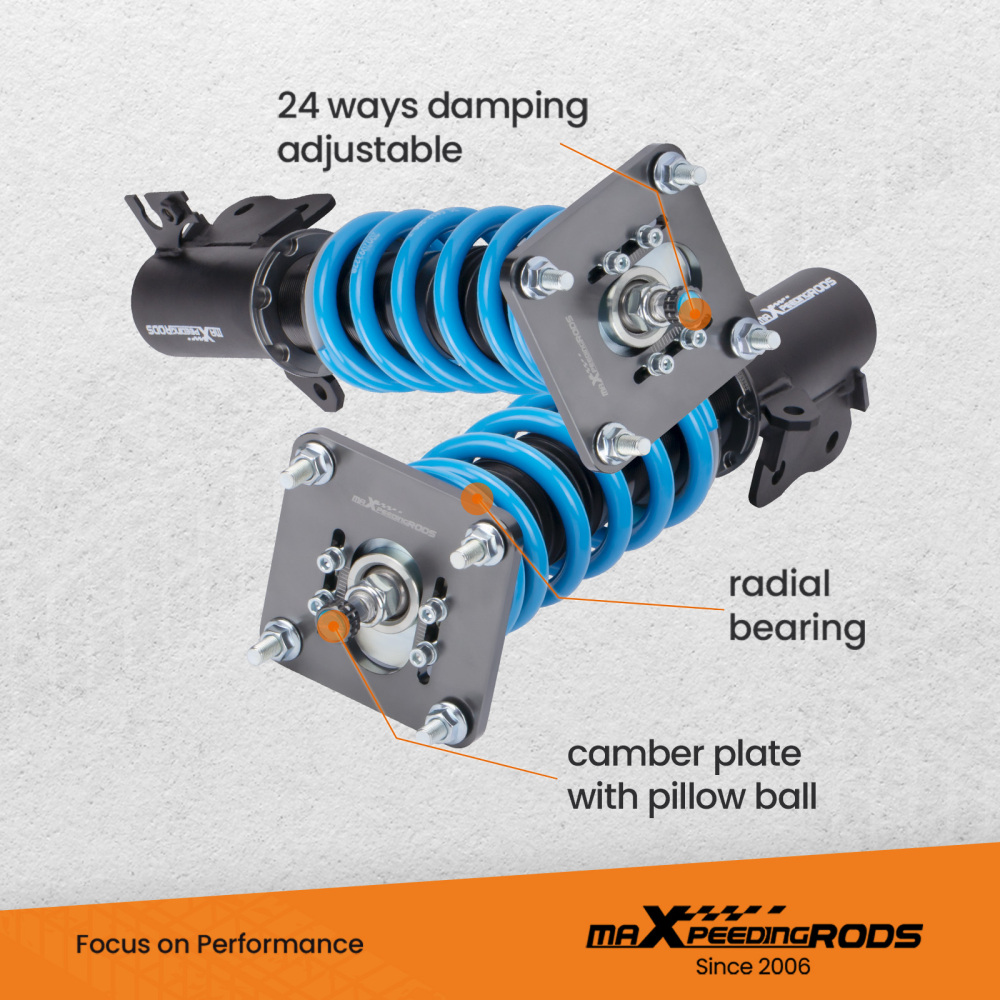 Maxpeedingrods COT6 Adjustable Coilover Damper Kit compatible for Mazda 323 / Protege 99-03 lowering kit