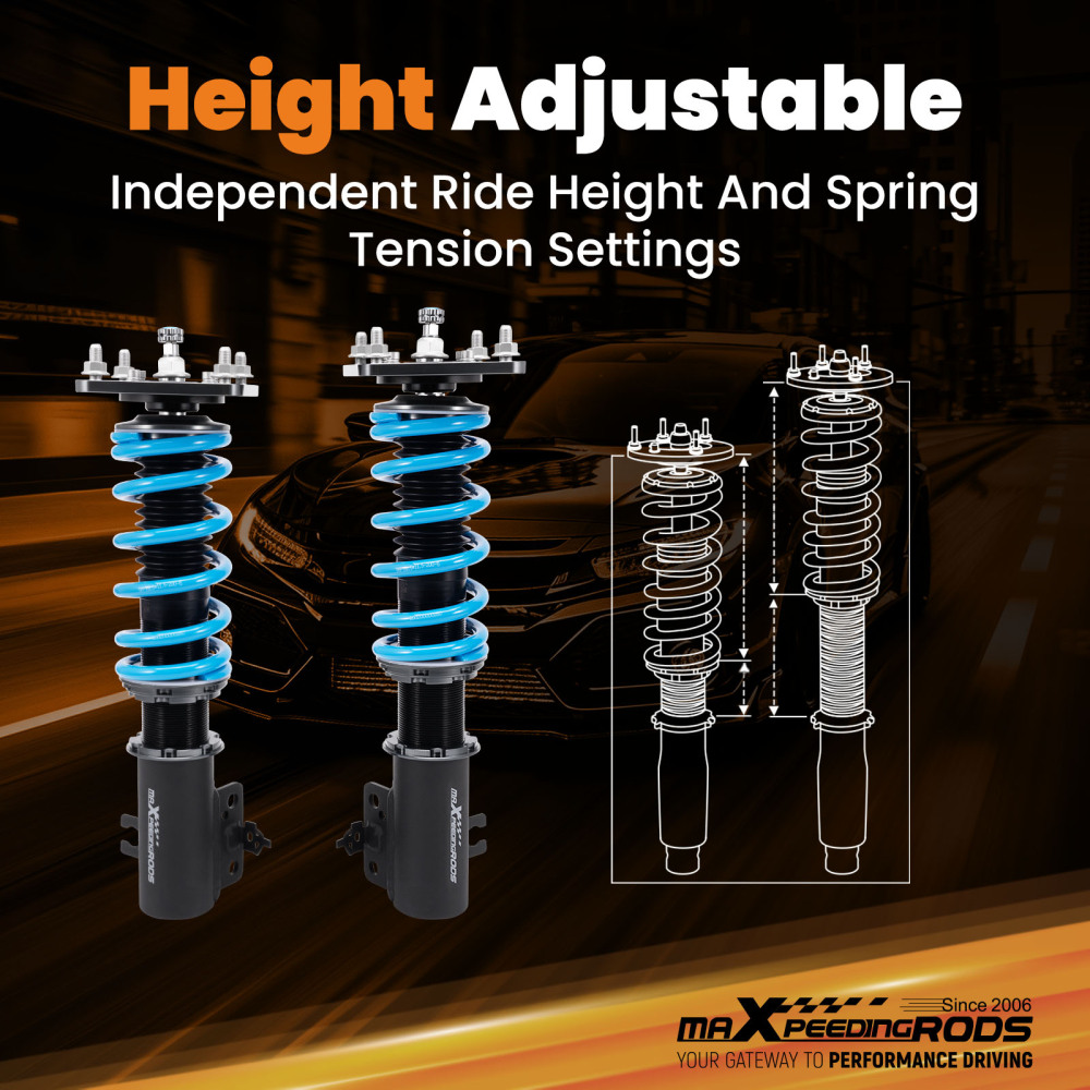 24 Level Damper Coilovers Suspension Kit compatible for Mazda 323 / Protégé 90-94 compatible for FWD