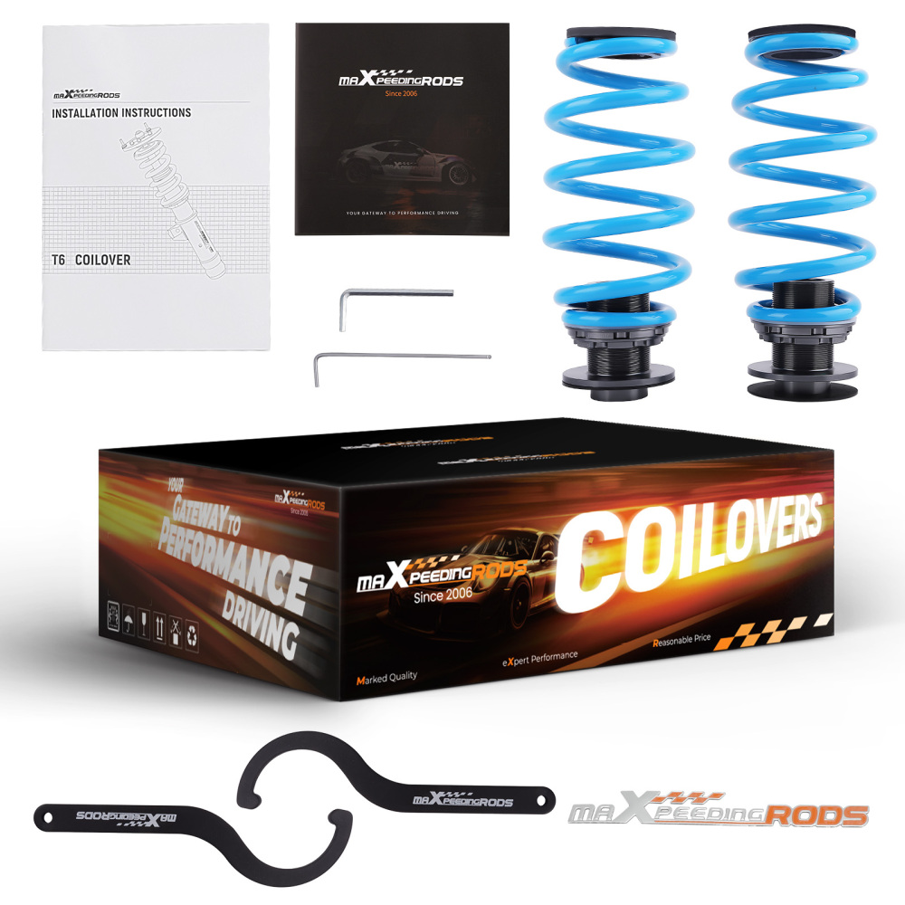 Coilovers 24 Level Adjustable Suspension Springs Kit compatible for Audi Q5 (8R) 2009-2017