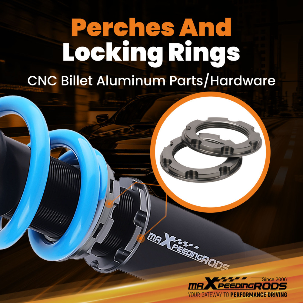 Coilovers 24 Level Adjustable Suspension Springs Kit compatible for Audi Q5 (8R) 2009-2017