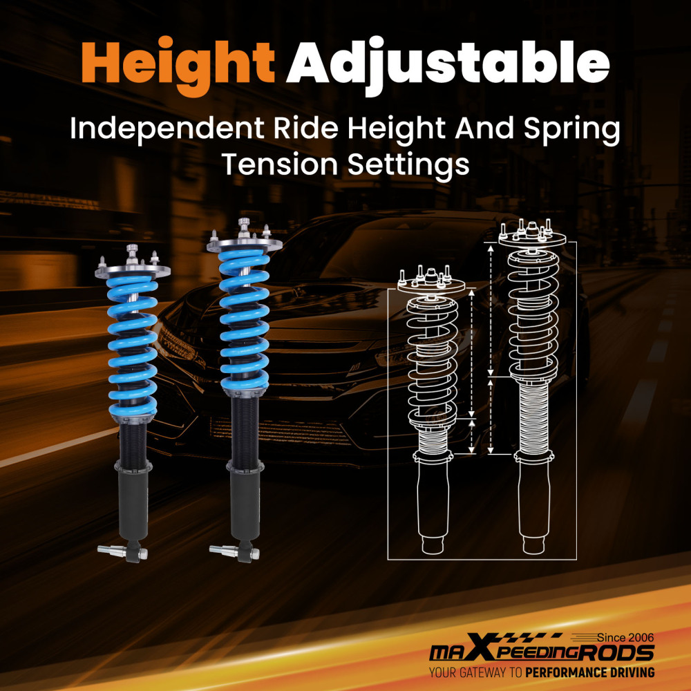 24 Level Damper Coilovers Kit compatible for Mercedes-Benz SL500/SL600/SL55 AMG R230 03-11