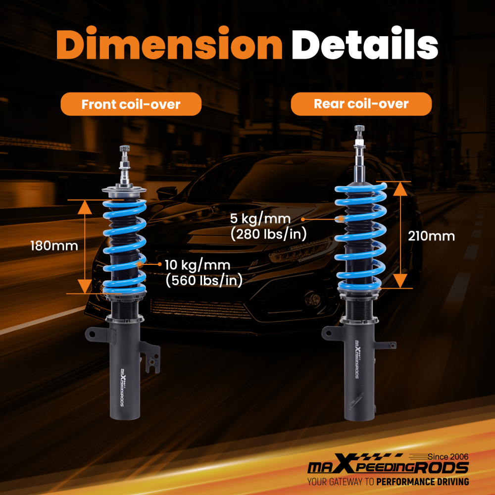 MaXpeedingrods Coilovers 24 Way Damper compatible for LEXUS RX330 / RX350 AWD 2004-2009