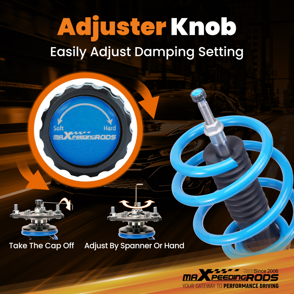 24 Level Damper Coilovers Lowering Suspension Coils compatible for Toyota RAV4 2019-2024