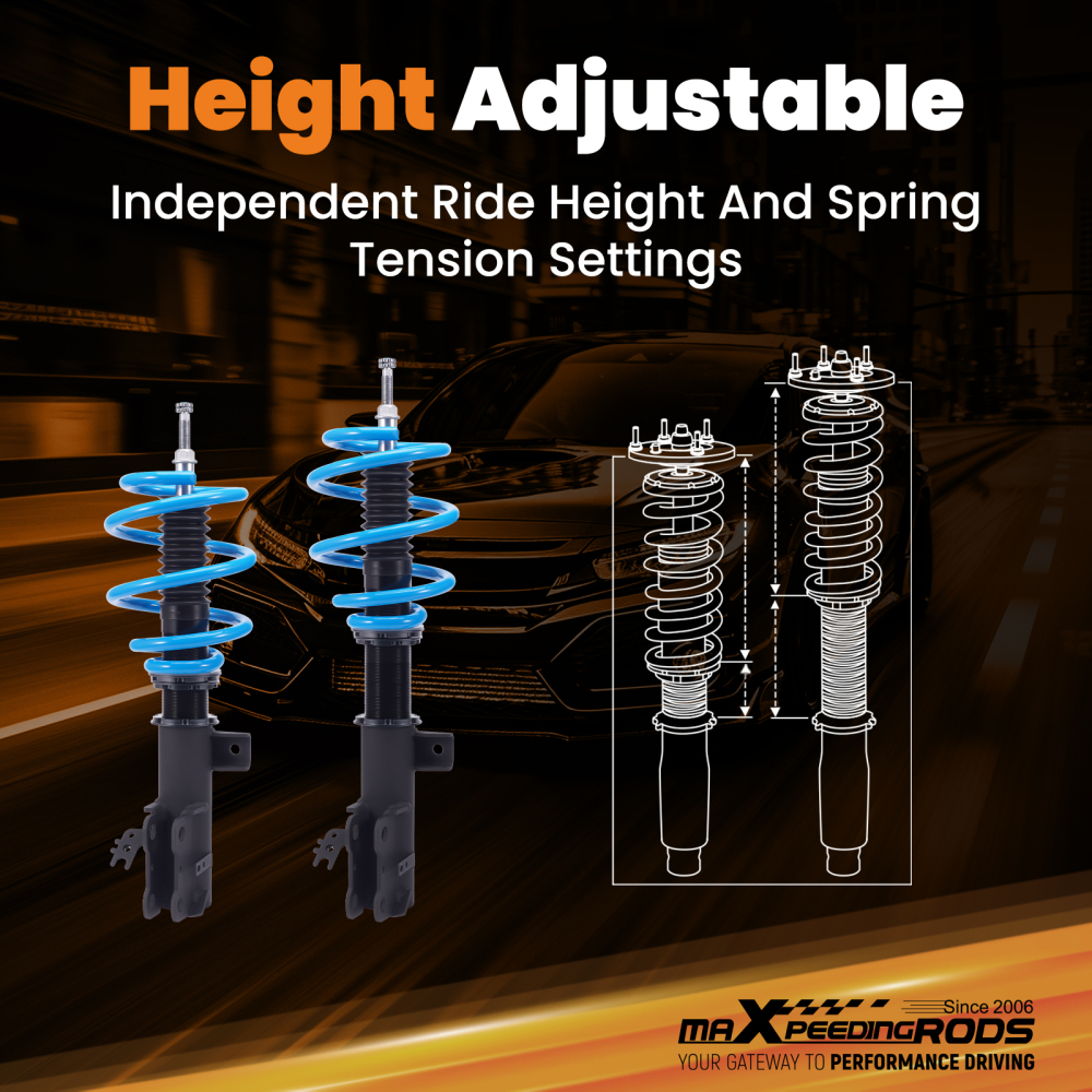 24 Level Damper Coilovers Lowering Suspension Coils compatible for Toyota RAV4 2019-2024