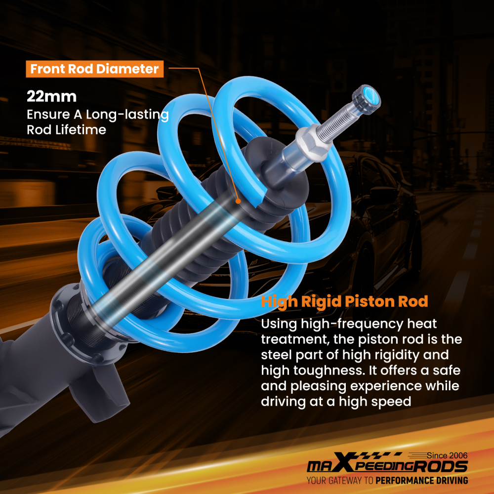 24 Level Damper Coilovers Lowering Suspension Coils compatible for Toyota RAV4 2019-2024