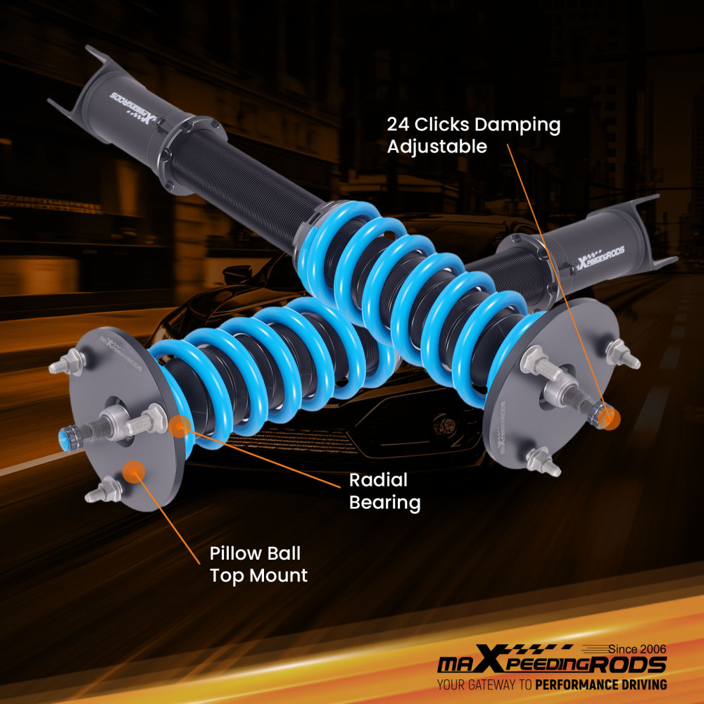 MaXpeedingrods 24 Way Adjustable Coilovers Kit compatible for Lexus RC200t RC300 RWD 15-20