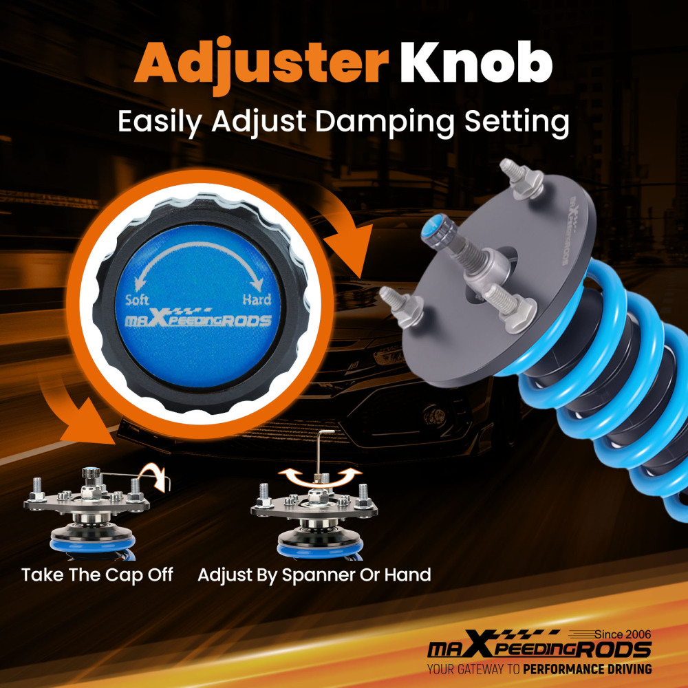 MaXpeedingrods 24 Way Adjustable Coilovers Kit compatible for Lexus RC200t RC300 RWD 15-20