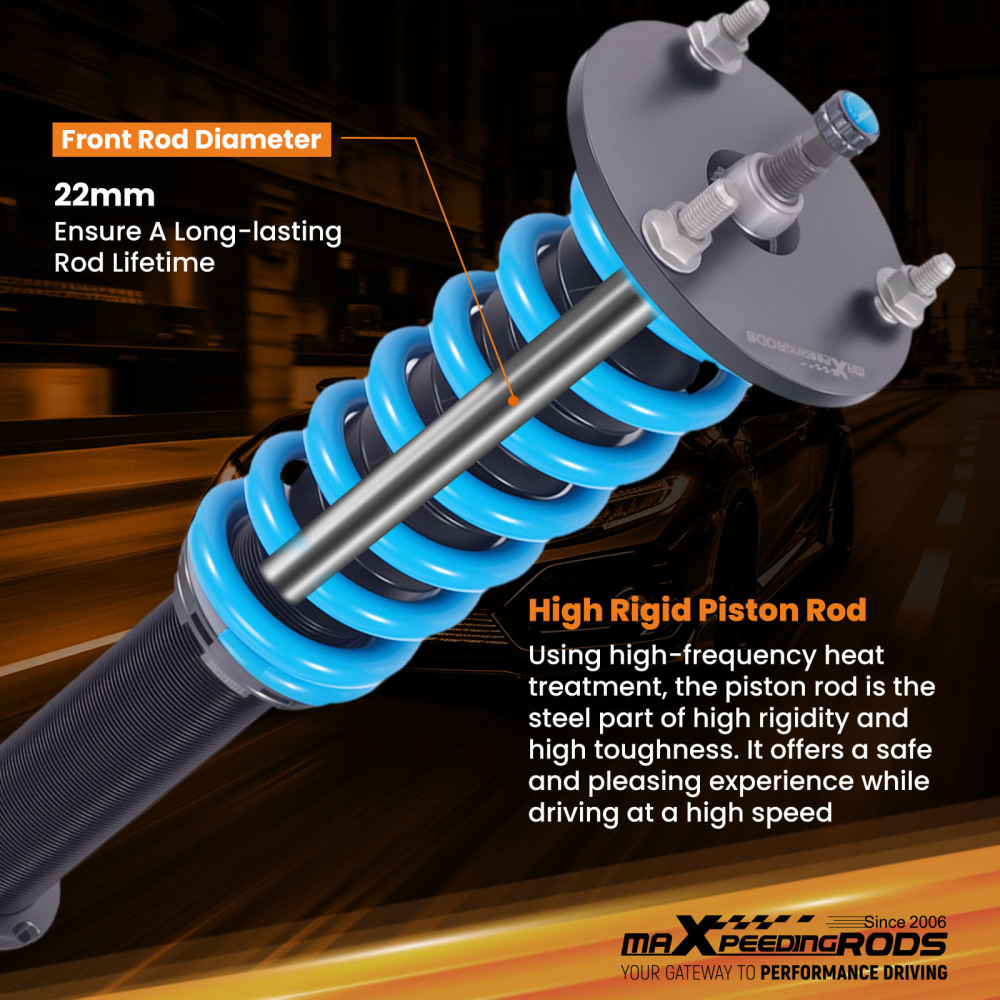 MaXpeedingrods 24 Way Adjustable Coilovers Kit compatible for Lexus RC200t RC300 RWD 15-20